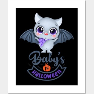 Baby's First Halloween Cute Bat Posters and Art